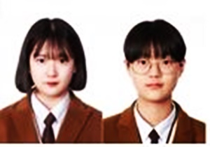 ▲ 서귀포여고 박민정(2), 김현주(1) 학생.