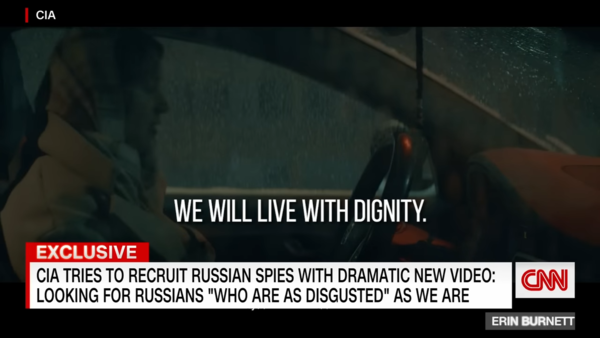 15일(현지시간) CNN에 따르면 이날 CIA는 텔레그램에 'CIA에 안전하게 연락하기'라는 채널을 열고 러시아 스파이를 모집한다는 내용의 동영상을 게시했다. CNN 캡처