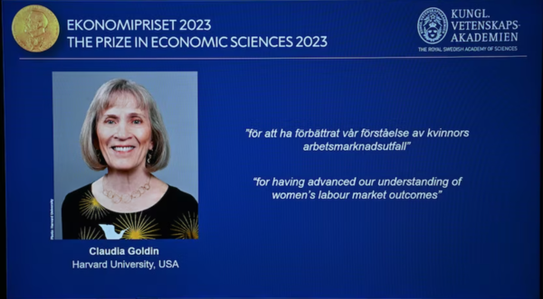 2023년 노벨경제학상 수상자인 클라우디아 골딘(Claudia Goldin) 하버드대 교수. : 스웨덴 왕립과학원 유튜브 캡처