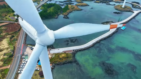 한경면 해상풍력발전단지. : 한국에너지공단(Korea Energy Agency) 영상 캡처