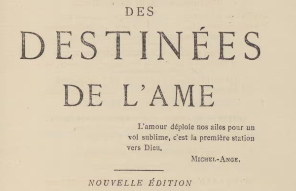 미국 하버드대학교 호튼 도서관에 소장돼 있는 19세기에 씌여진 책 '영혼의 운명에 대하여(Des Destinees de L’Ame)' 사본. 이 책은 본인의 의지에 반해 인간의 피부로 묶인 작품이라는 점에서 논란을 불러일으켰다. : Guardian 기사 본문 캡처